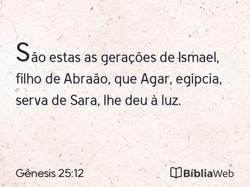 Gênesis 25:12 em imagem para compartilhar