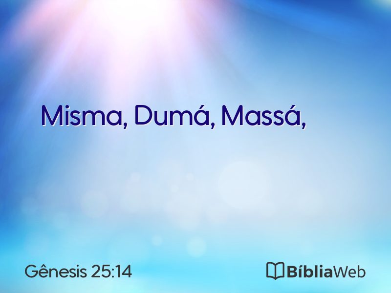Gênesis 25:14 em imagem para compartilhar
