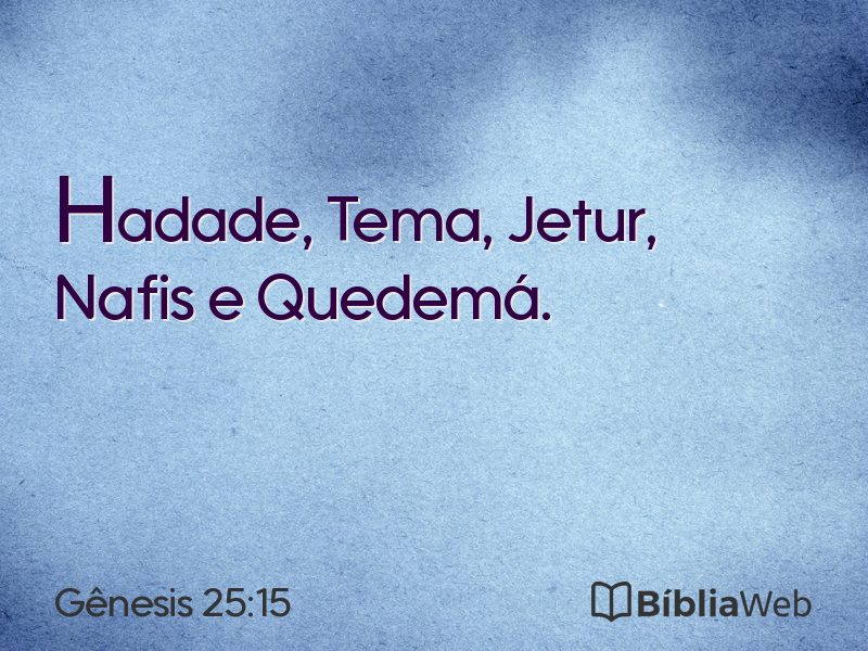 Gênesis 25:15 em imagem para compartilhar