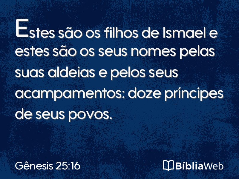 Gênesis 25:16 em imagem para compartilhar