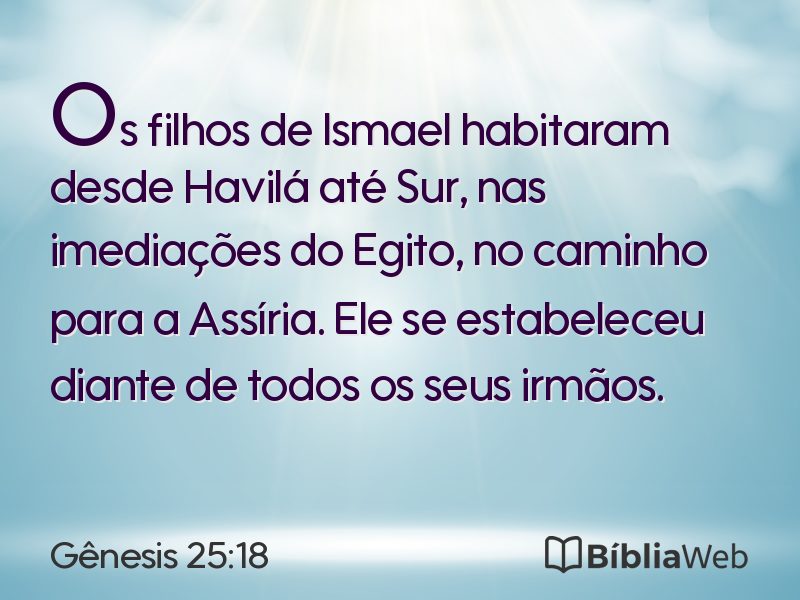 Gênesis 25:18 em imagem para compartilhar