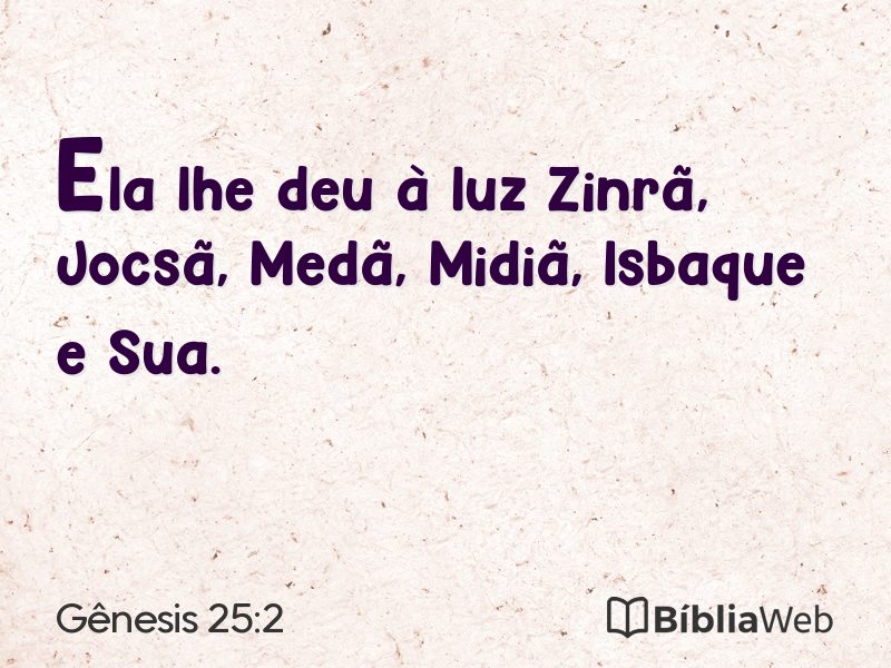 Gênesis 25:2 em imagem para compartilhar