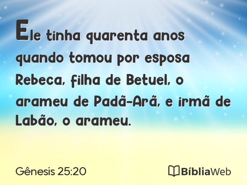 Gênesis 25:20 em imagem para compartilhar