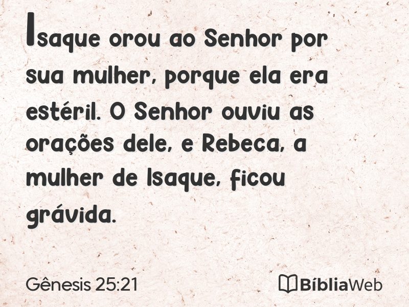 Gênesis 25:21 em imagem para compartilhar