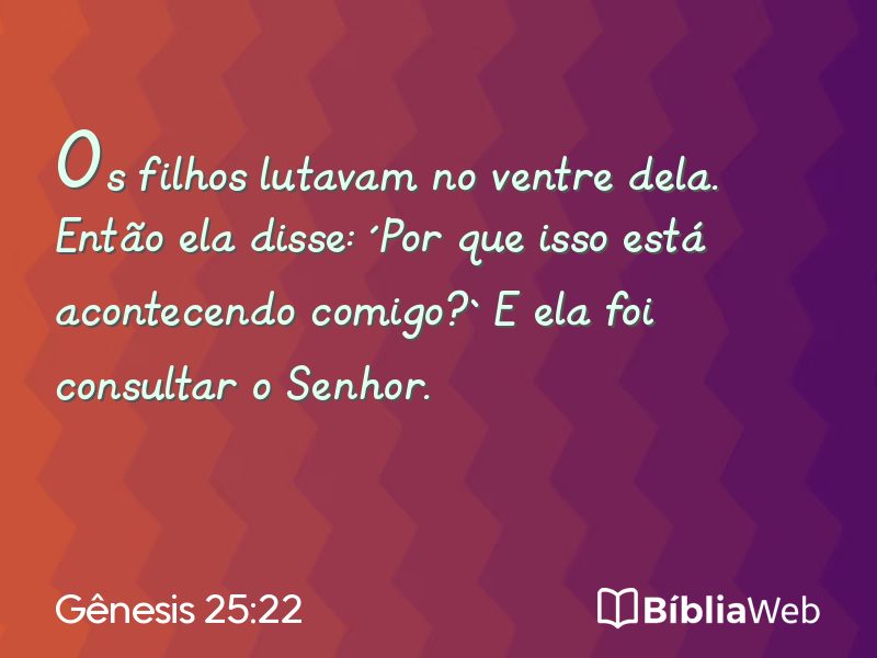 Gênesis 25:22 em imagem para compartilhar