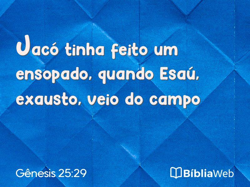 Gênesis 25:29 em imagem para compartilhar