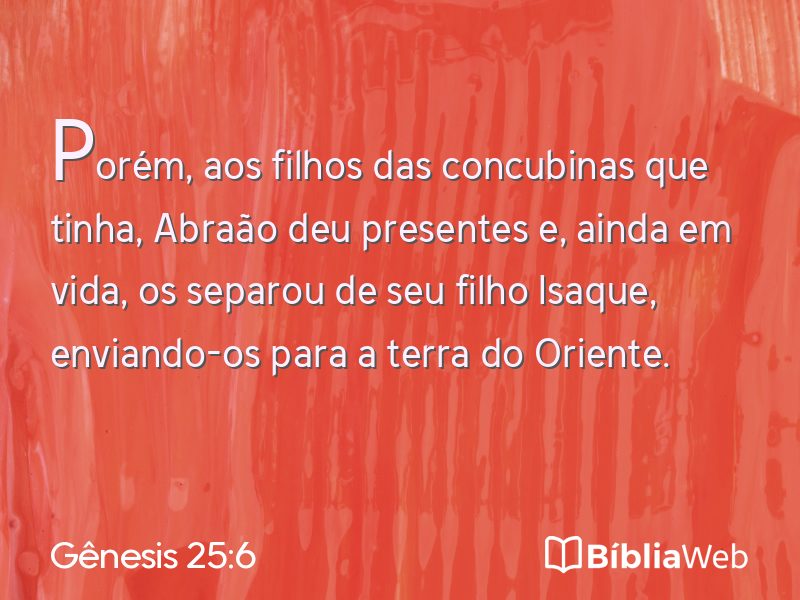 Gênesis 25:6 em imagem para compartilhar