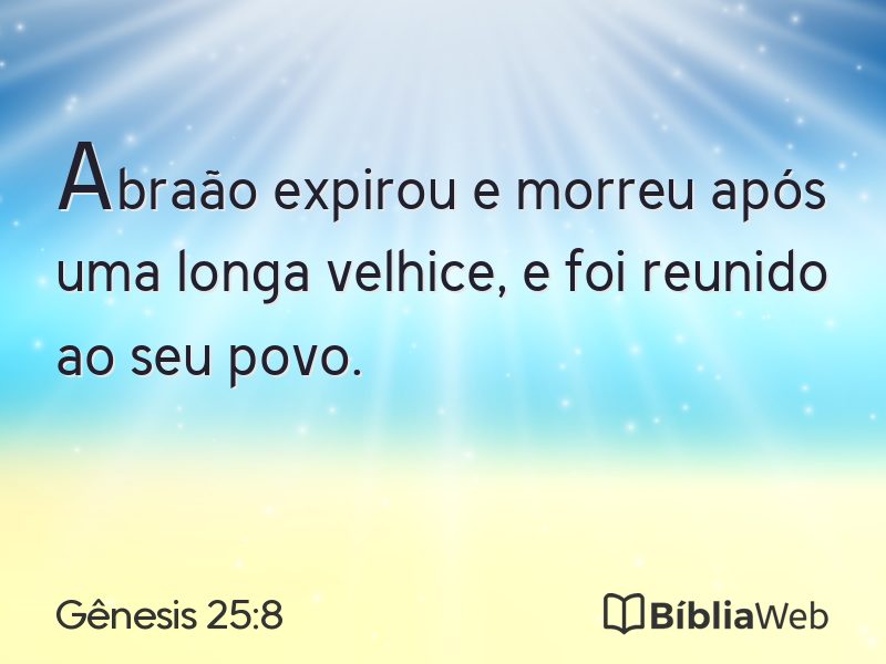 Gênesis 25:8 em imagem para compartilhar