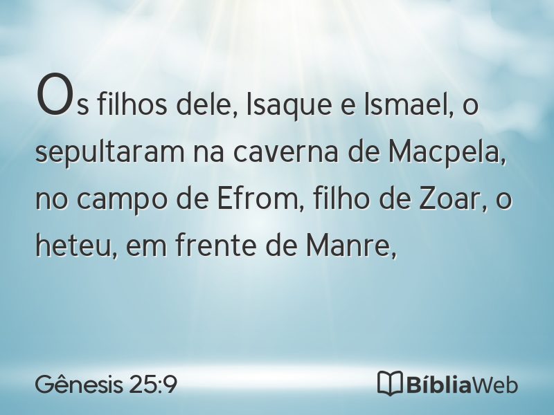 Gênesis 25:9 em imagem para compartilhar