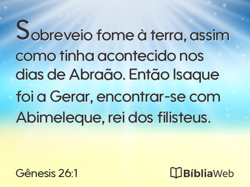 Gênesis 26:1 em imagem para compartilhar