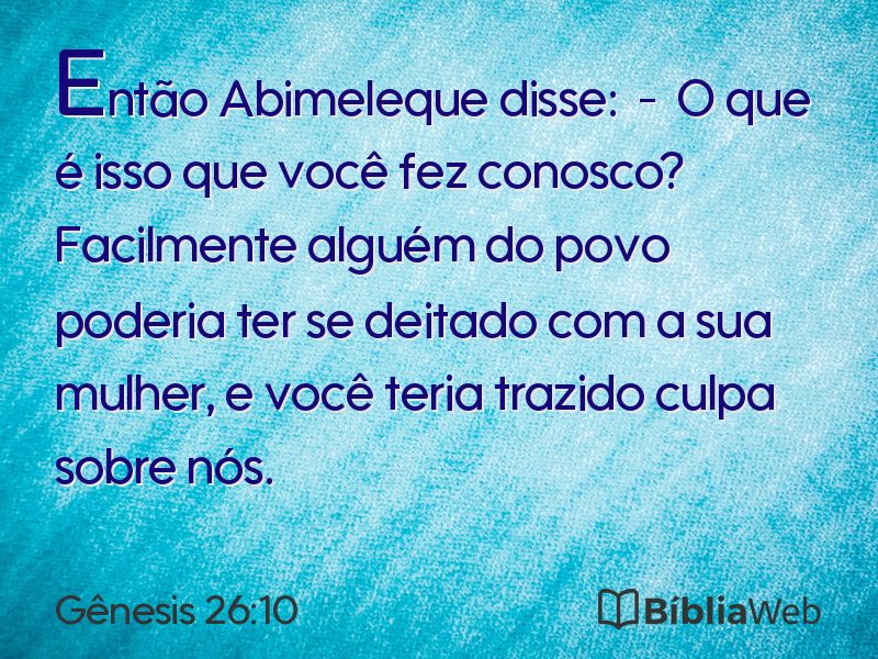 Gênesis 26:10 em imagem para compartilhar