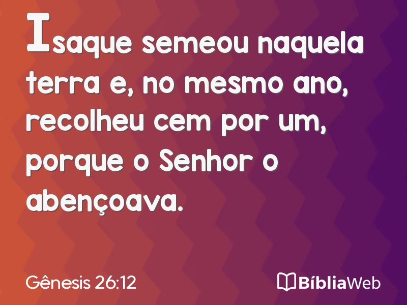 Gênesis 26:12 em imagem para compartilhar