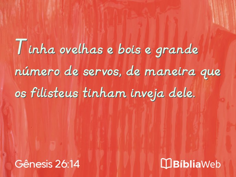 Gênesis 26:14 em imagem para compartilhar