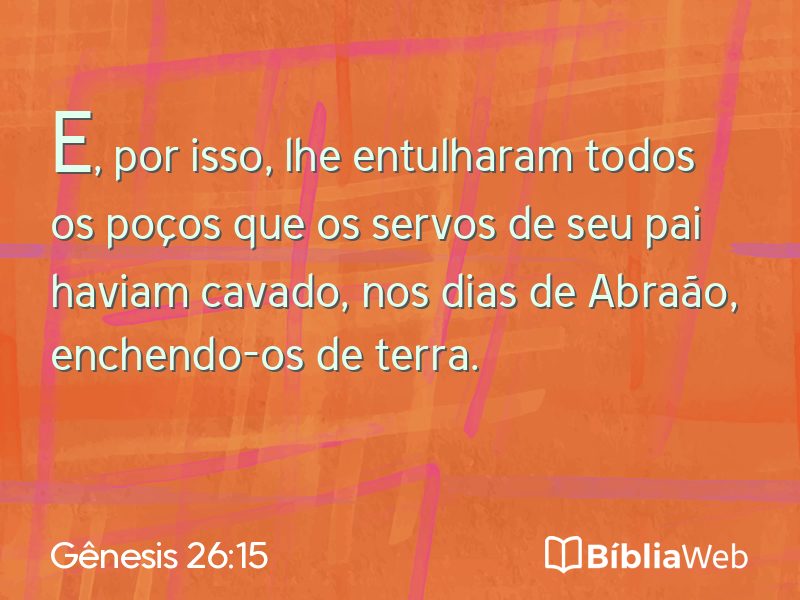 Gênesis 26:15 em imagem para compartilhar