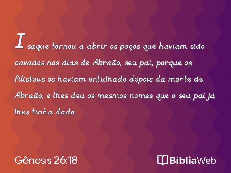 Gênesis 26:18 em imagem para compartilhar