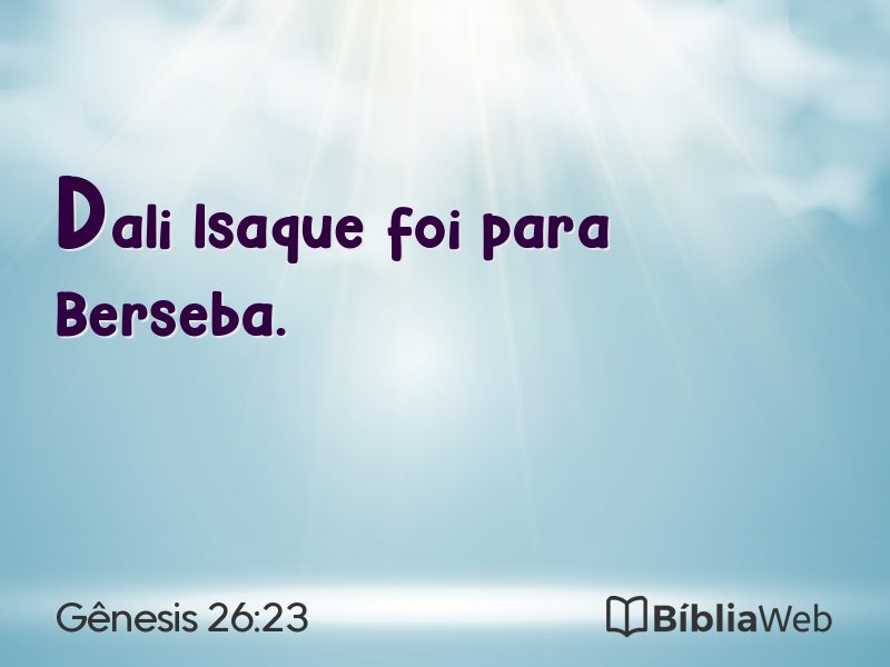 Gênesis 26:23 em imagem para compartilhar