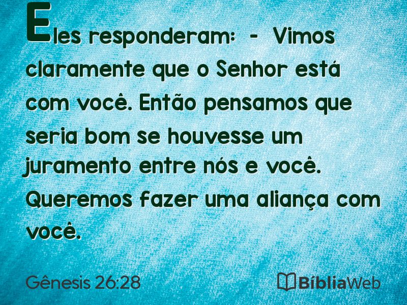 Gênesis 26:28 em imagem para compartilhar