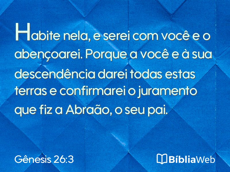 Gênesis 26:3 em imagem para compartilhar