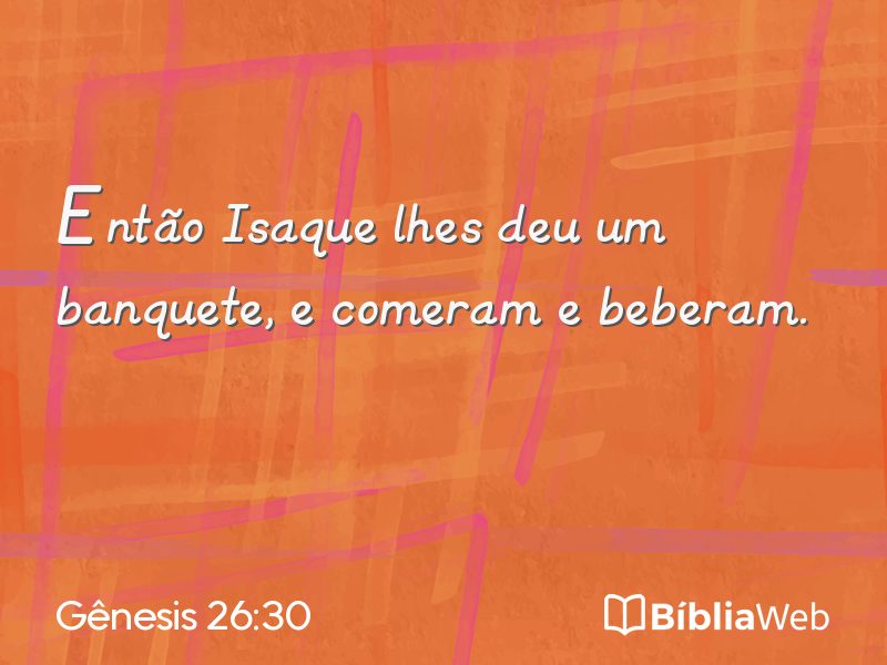 Gênesis 26:30 em imagem para compartilhar