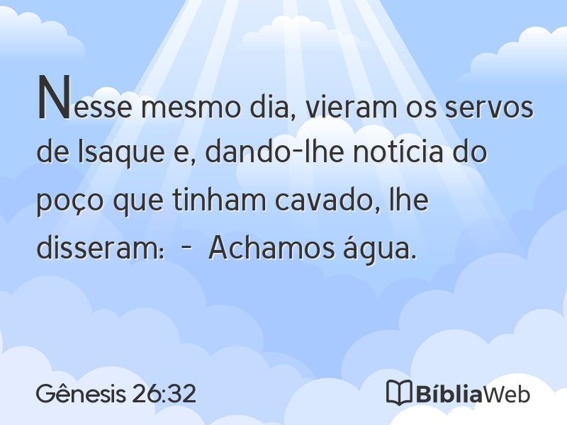 Gênesis 26:32 em imagem para compartilhar