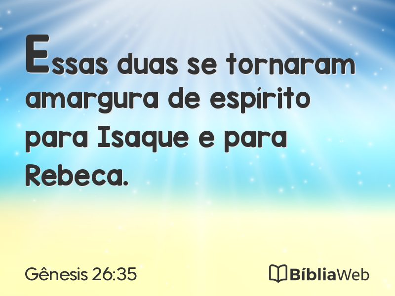 Gênesis 26:35 em imagem para compartilhar