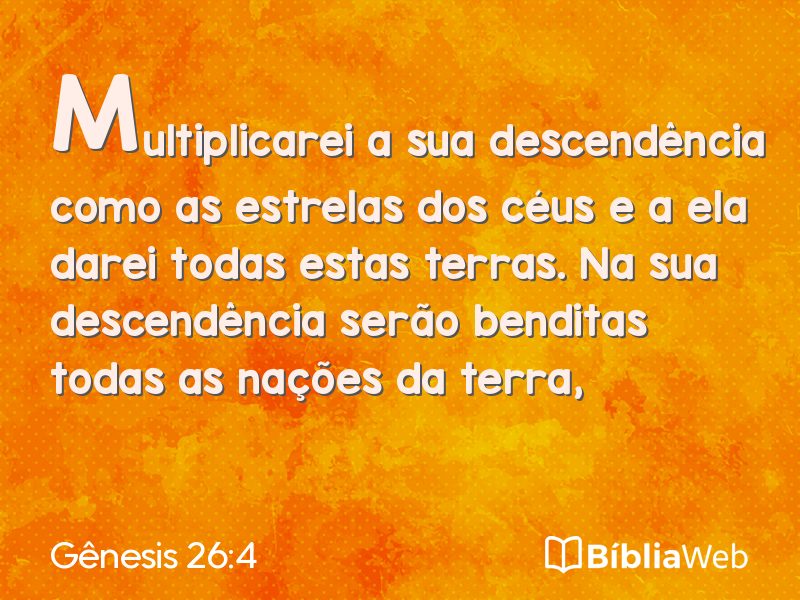 Gênesis 26:4 em imagem para compartilhar