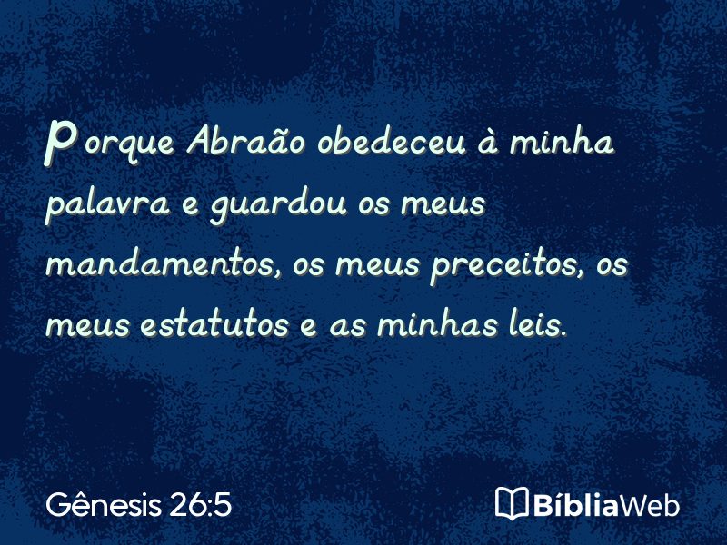 Gênesis 26:5 em imagem para compartilhar