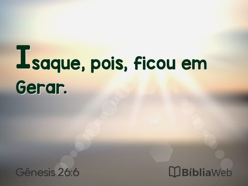 Gênesis 26:6 em imagem para compartilhar