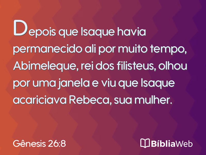 Gênesis 26:8 em imagem para compartilhar