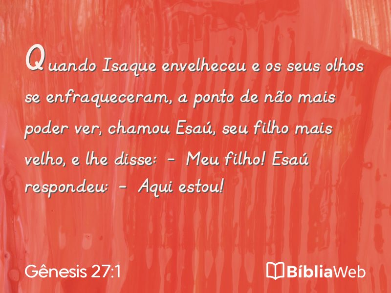 Gênesis 27:1 em imagem para compartilhar