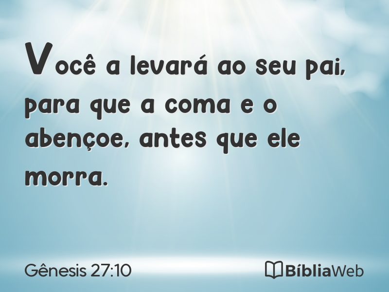 Gênesis 27:10 em imagem para compartilhar