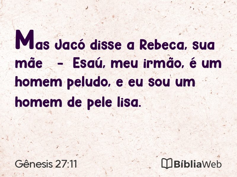 Gênesis 27:11 em imagem para compartilhar