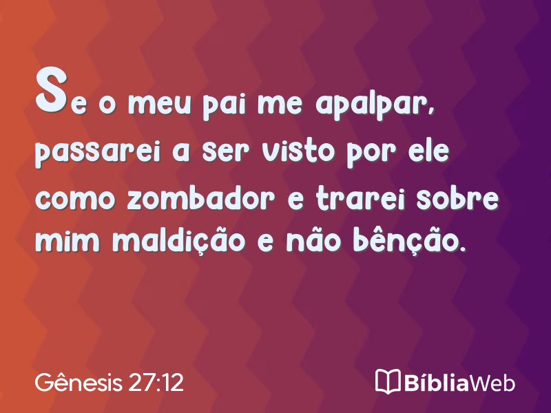 Gênesis 27:12 em imagem para compartilhar