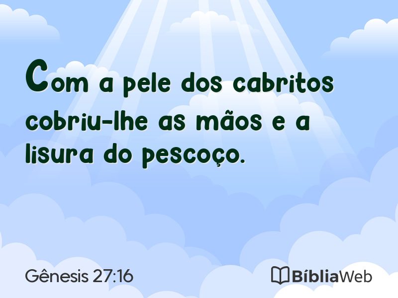 Gênesis 27:16 em imagem para compartilhar