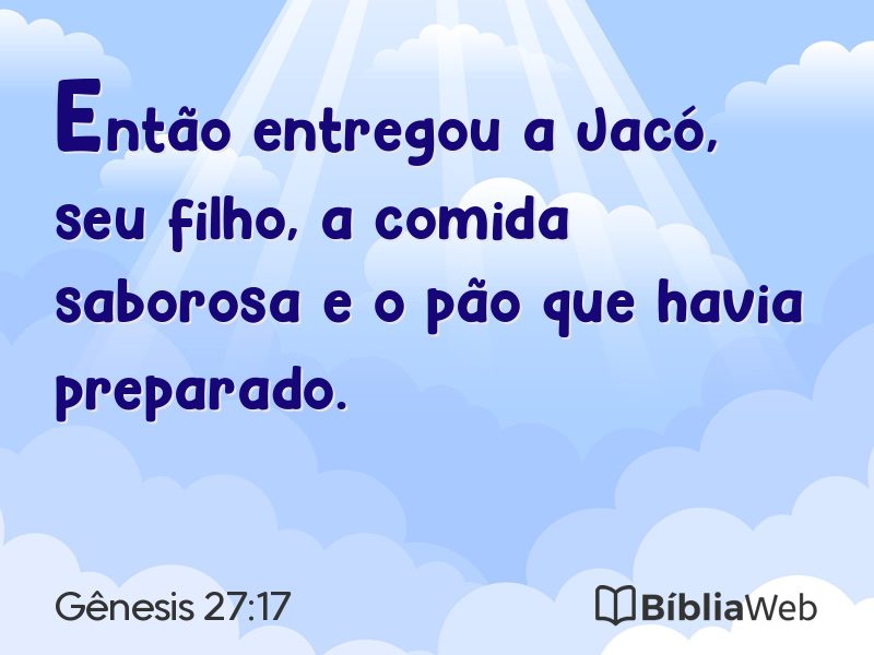 Gênesis 27:17 em imagem para compartilhar
