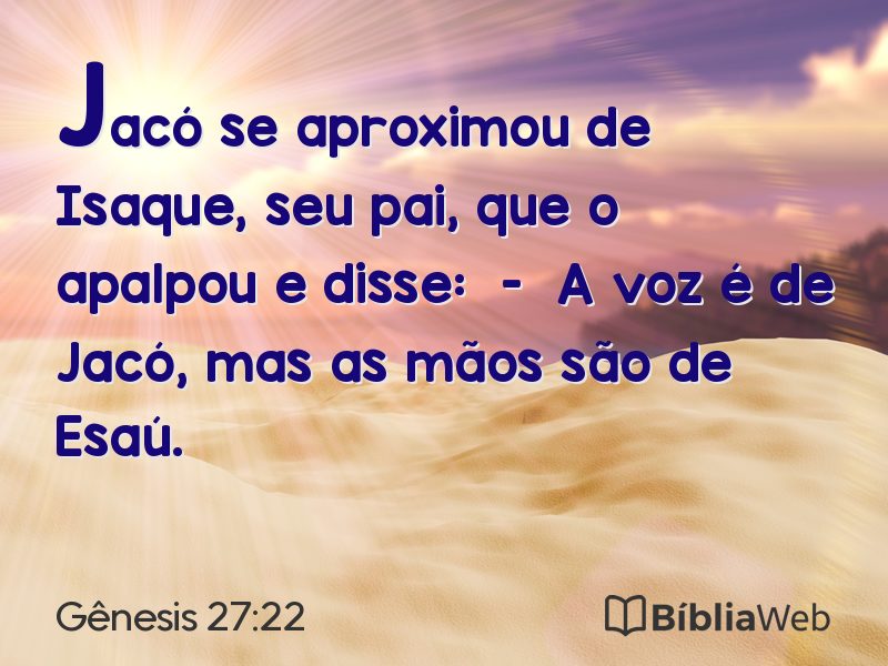 Gênesis 27:22 em imagem para compartilhar