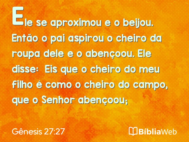 Gênesis 27:27 em imagem para compartilhar