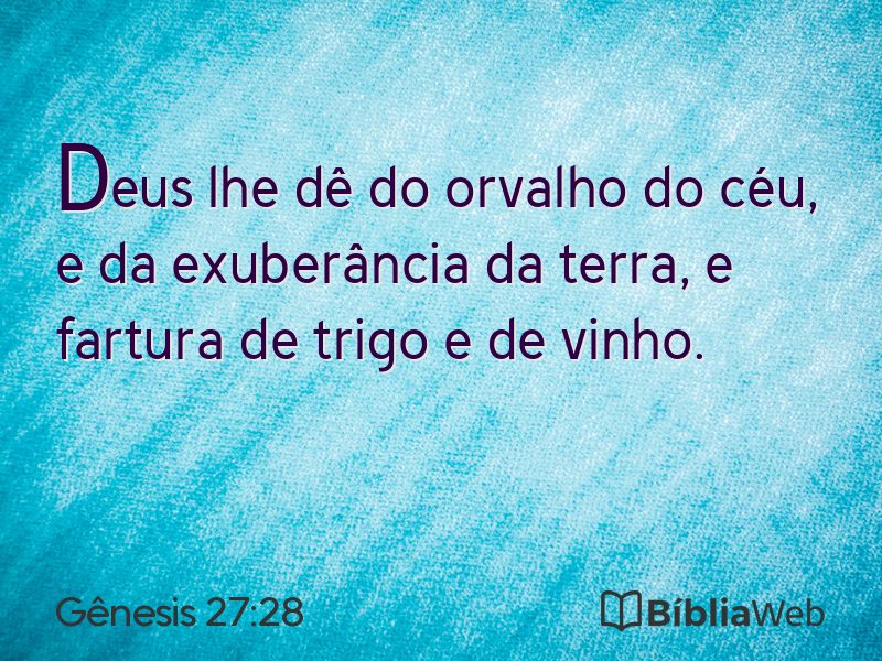 Gênesis 27:28 em imagem para compartilhar
