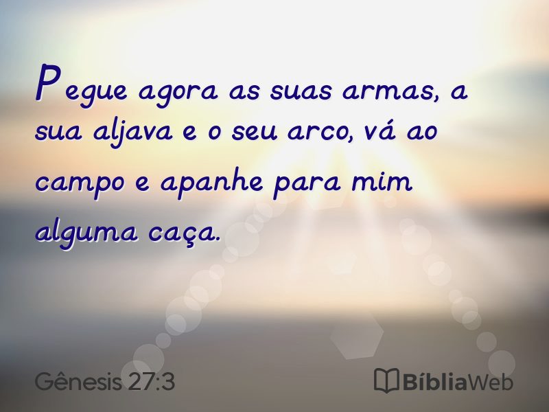 Gênesis 27:3 em imagem para compartilhar