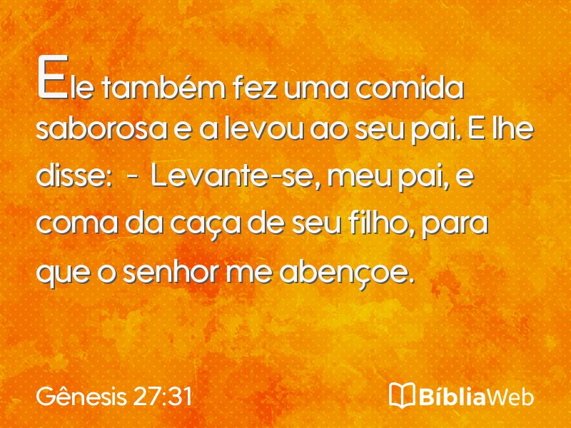 Gênesis 27:31 em imagem para compartilhar