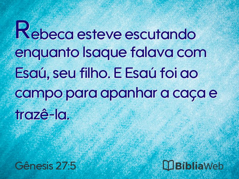Gênesis 27:5 em imagem para compartilhar