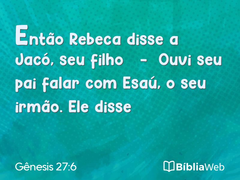 Gênesis 27:6 em imagem para compartilhar