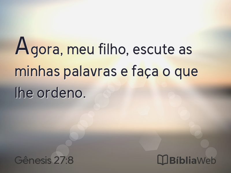Gênesis 27:8 em imagem para compartilhar