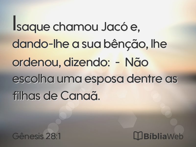 Gênesis 28:1 em imagem para compartilhar