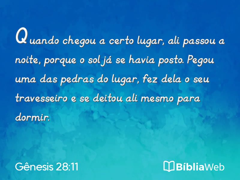 Gênesis 28:11 em imagem para compartilhar