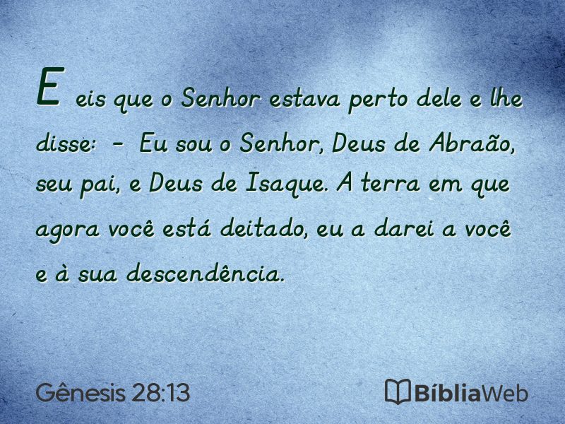 Gênesis 28:13 em imagem para compartilhar