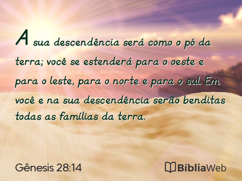 Gênesis 28:14 em imagem para compartilhar