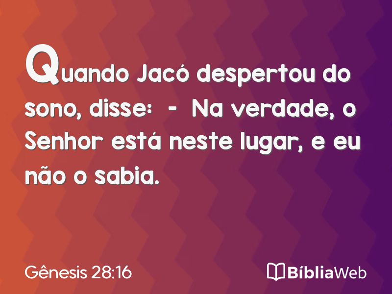 Gênesis 28:16 em imagem para compartilhar