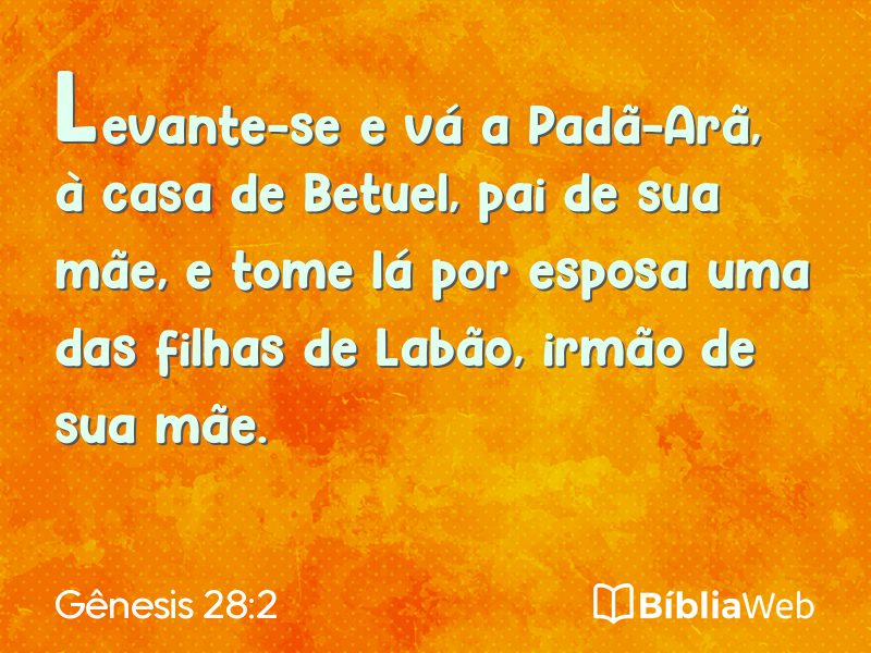 Gênesis 28:2 em imagem para compartilhar