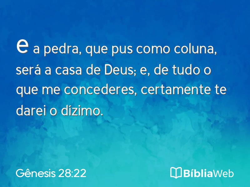 Gênesis 28:22 em imagem para compartilhar